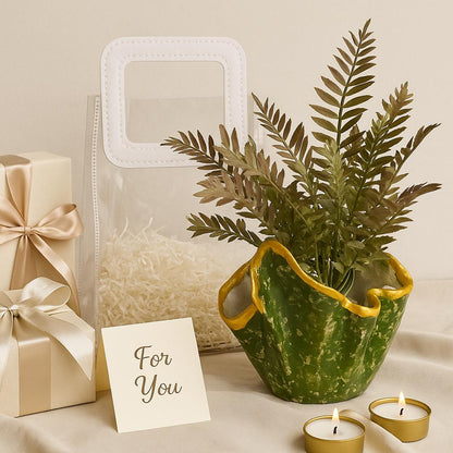 Indoor Plant Gift Hamper | Designer Planter with Faux Greenery