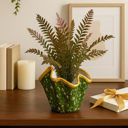 Indoor Plant Gift Hamper | Designer Planter with Faux Greenery
