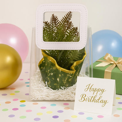 Indoor Plant Gift Hamper | Designer Planter with Faux Greenery