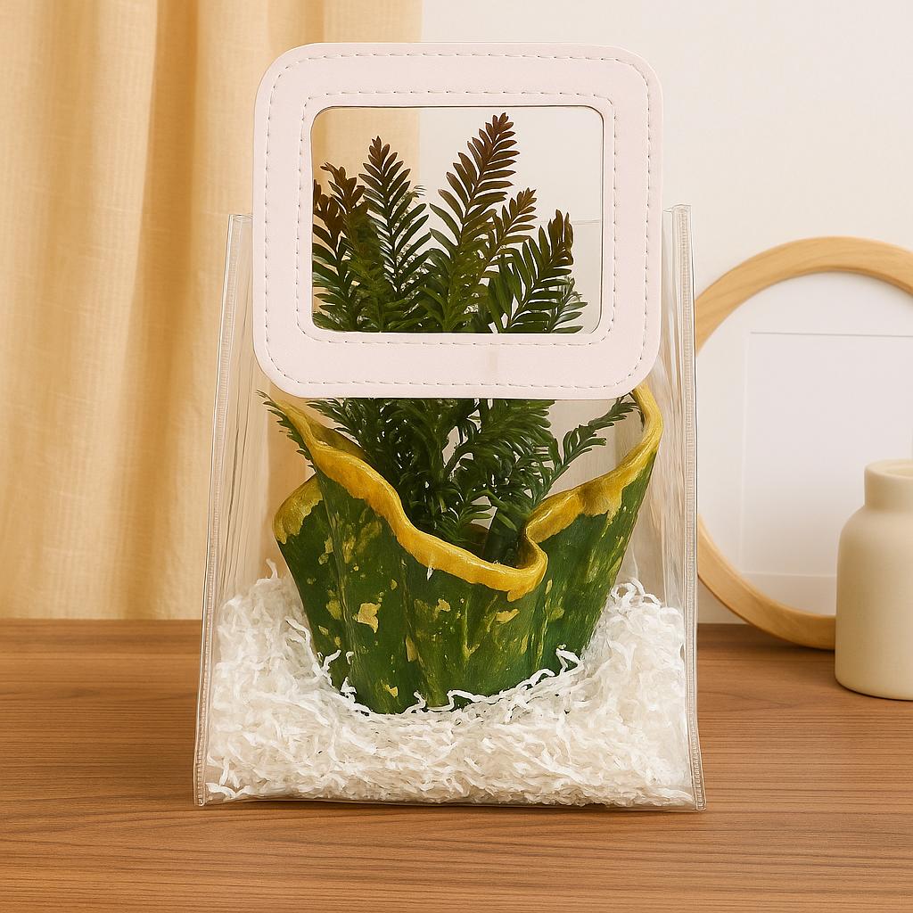Indoor Plant Gift Hamper | Designer Planter with Faux Greenery