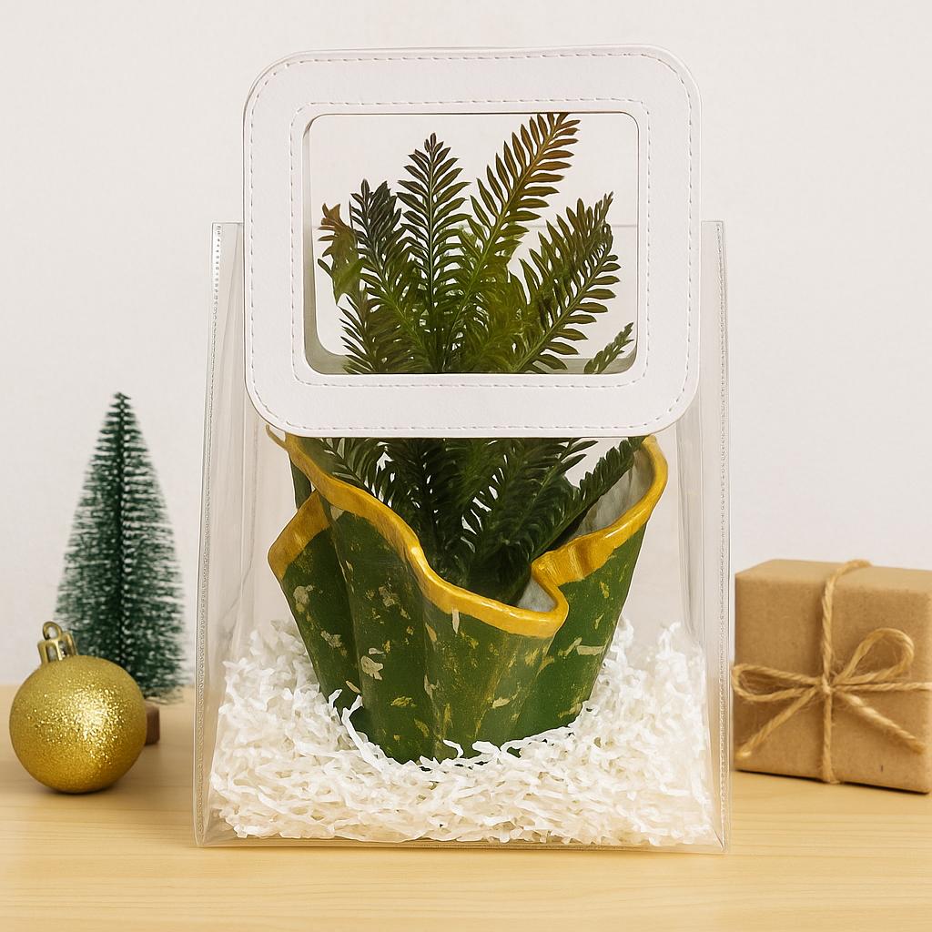 Indoor Plant Gift Hamper | Designer Planter with Faux Greenery