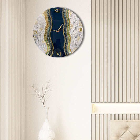 Geode Resin Art Clock | Luxury Wall Clock for Home by Fankaarlok