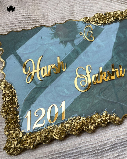 Aurora Luxe – Artistic Nameplate for Villa | Custom Family Nameplate