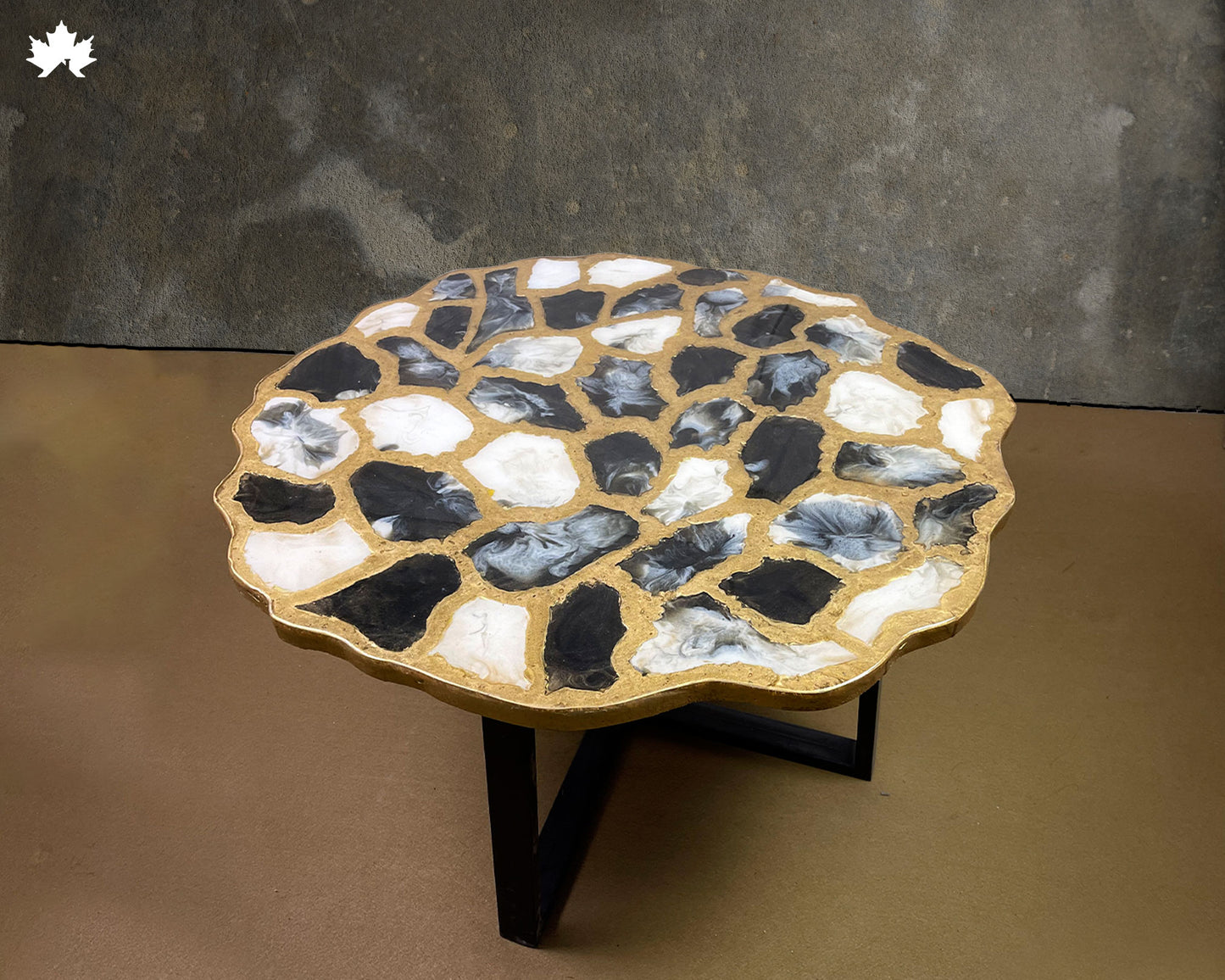 Ethereal Geo – Round Resin Art Coffee Table | Fankaarlok