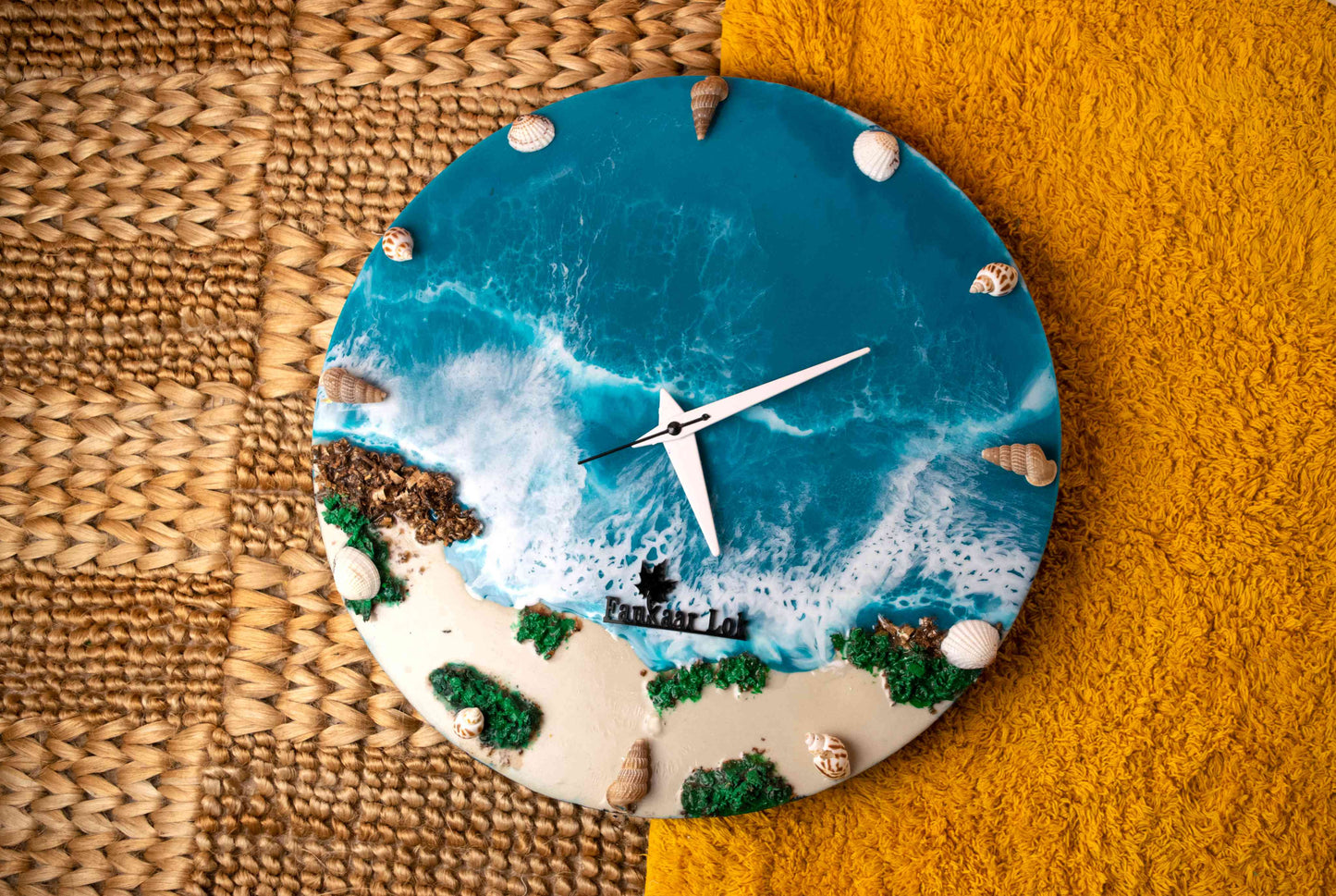 Ocean Wave Resin Art Collection | Round Designer Wall Clock by Fankaarlok