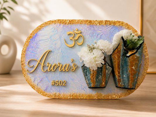 Handcrafted resin nameplate for home entrance Design 1 – Fankaarlok