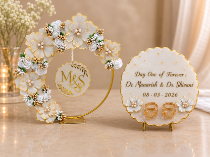 Timeless Bloom Resin Ring Platter | Roka Ceremony Tray – Fankaarlok