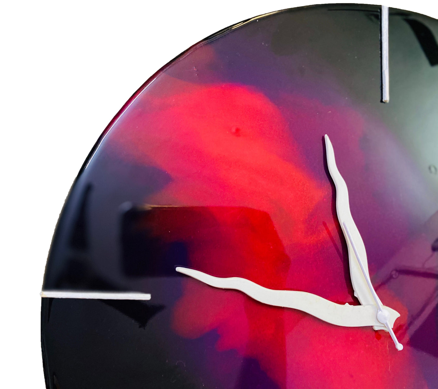 Abstract Resin Art Clock – Minimal Marker Design | Wall Clock for Home by Fankaarlok