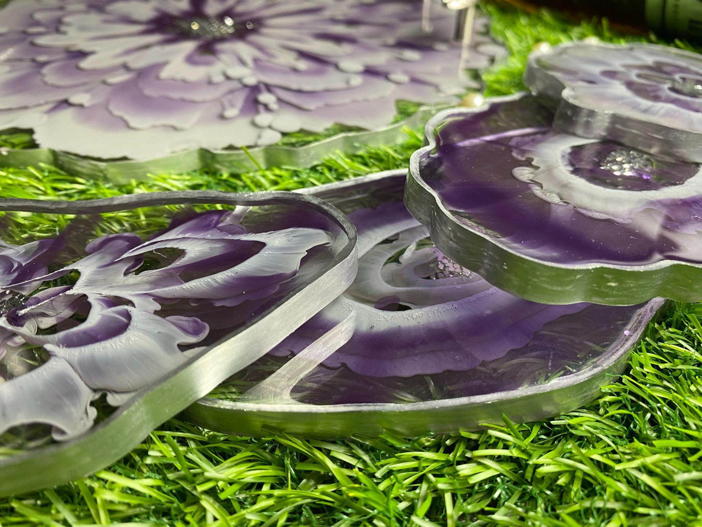 Modern Luxury Serving Set | Designer Tray with Coasters