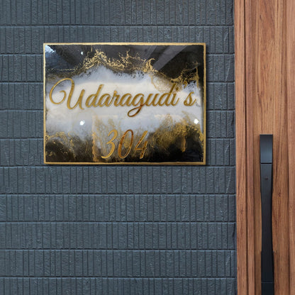 Luxury Designer Nameplate for Home | Elegant Custom Home Name Board