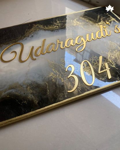 Luxury Designer Nameplate for Home | Elegant Custom Home Name Board