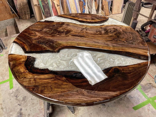 Handcrafted Wood Table – Premium Live Edge Epoxy Table | Fankaarlok