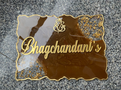 Grace Luxe – Luxury Nameplate for Home Entrance | Custom Handcrafted Nameplate