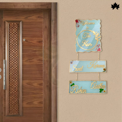 Wall Hanging Nameplate for Home | Multi-Layer Custom Family Name Board