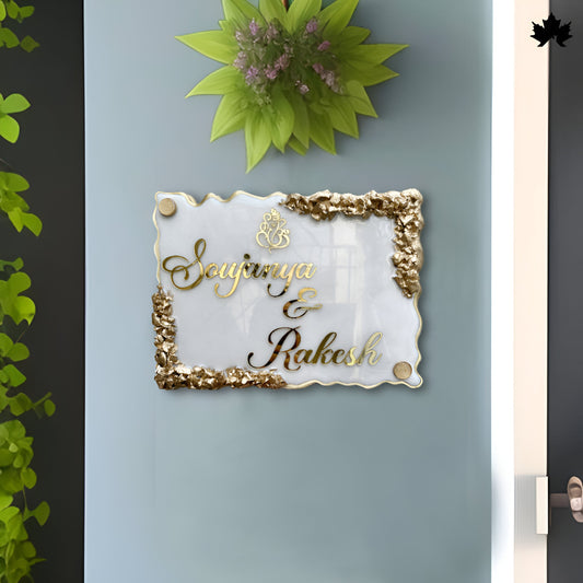 Modern Nameplate for Society Flats | Elegant Personalized Door Nameplate