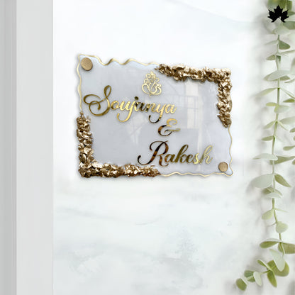 Modern Nameplate for Society Flats | Elegant Personalized Door Nameplate