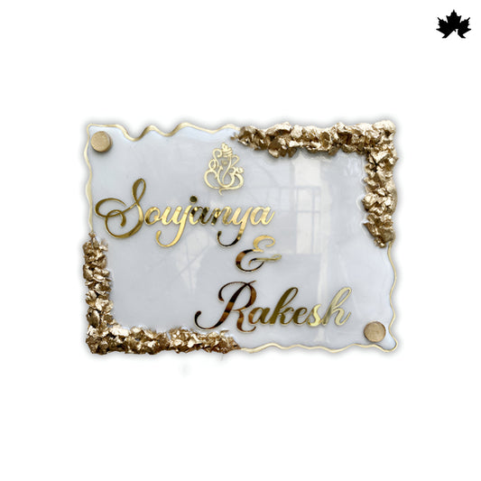 Modern Nameplate for Society Flats | Elegant Personalized Door Nameplate