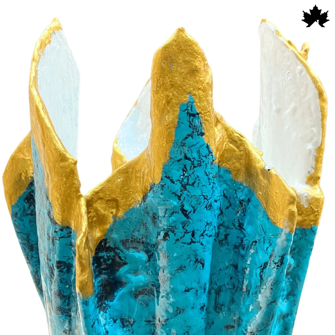 Aqua Gold Majesty – Elegant Planter for Home Decoration | Fankaarlok