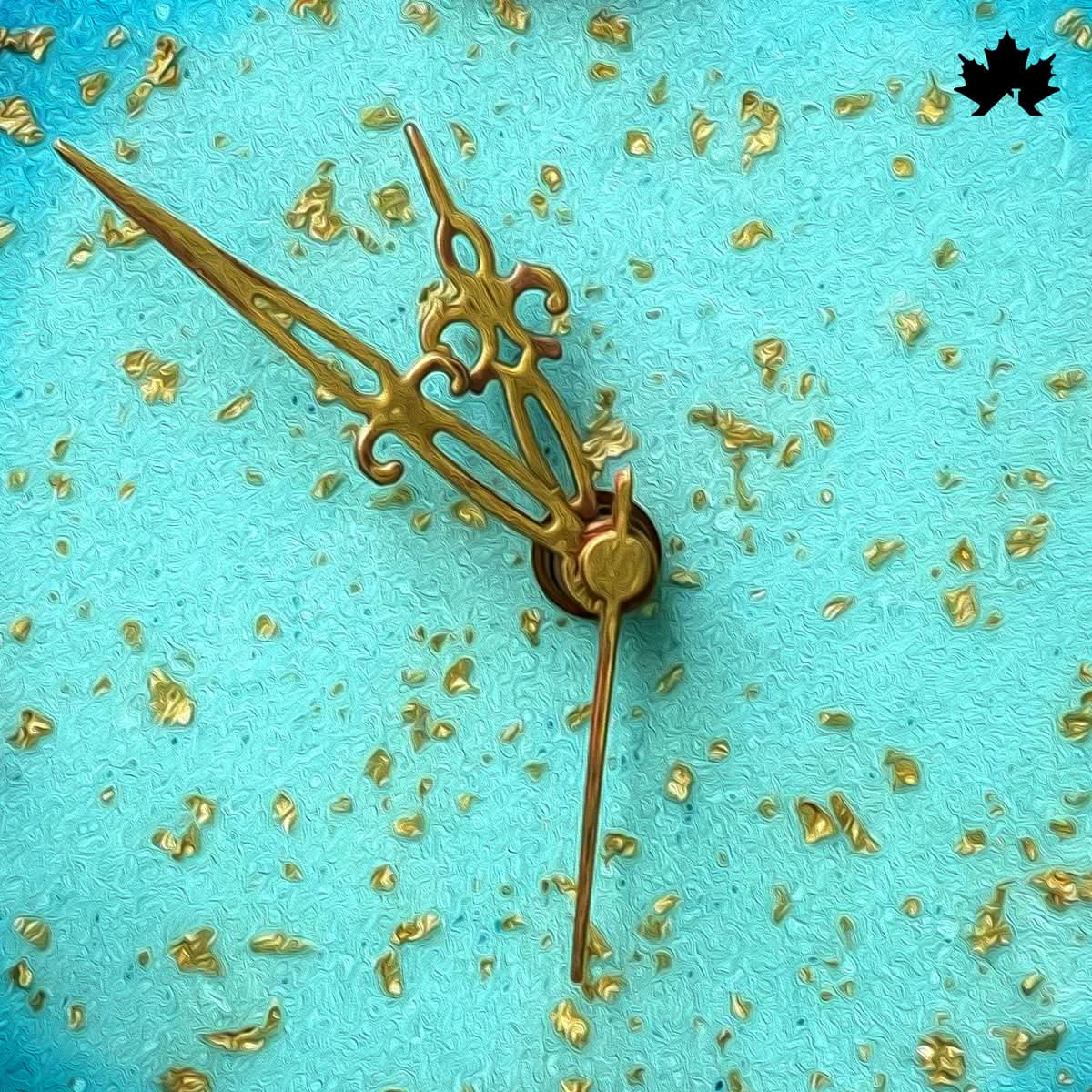 Turquoise Gilded - Stylish Home Clock | Fankaarlok