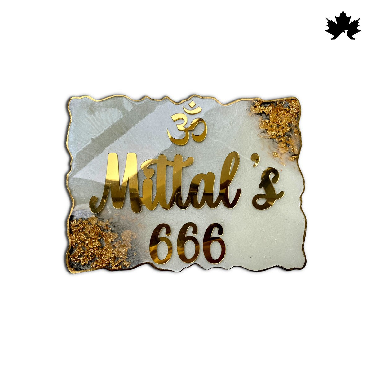 Grace Luxe – Luxury Nameplate for Home Entrance | Custom Handcrafted Nameplate