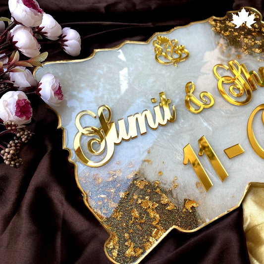 Grace Luxe – Luxury Nameplate for Home Entrance | Custom Handcrafted Nameplate