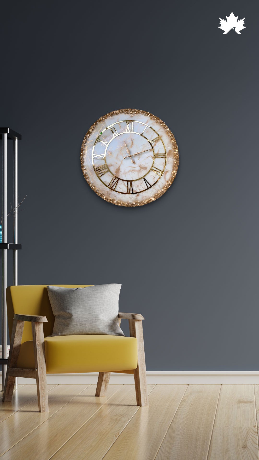 Premium Resin Art Home Decor | Royal Wall Clock by Fankaarlok