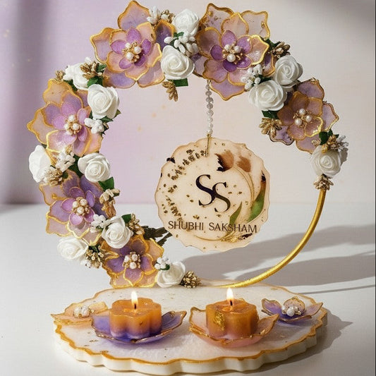 Luxury Floral Resin Ring Holder | Engagement Ring Platter by Fankaarlok