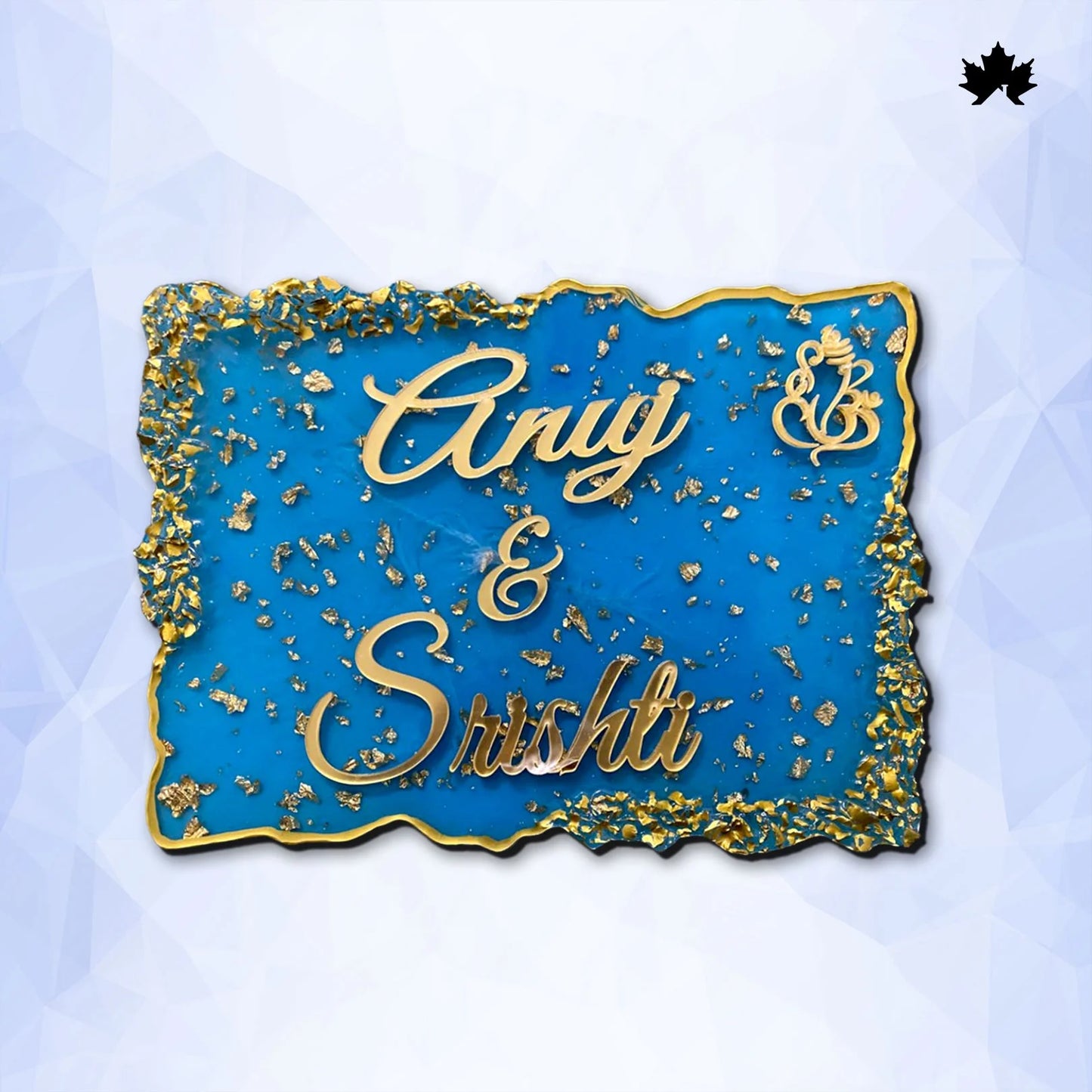 Signature Gold – Custom Nameplate for Main Door | Personalized Home Entrance Plate