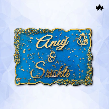 Signature Gold – Custom Nameplate for Main Door | Personalized Home Entrance Plate