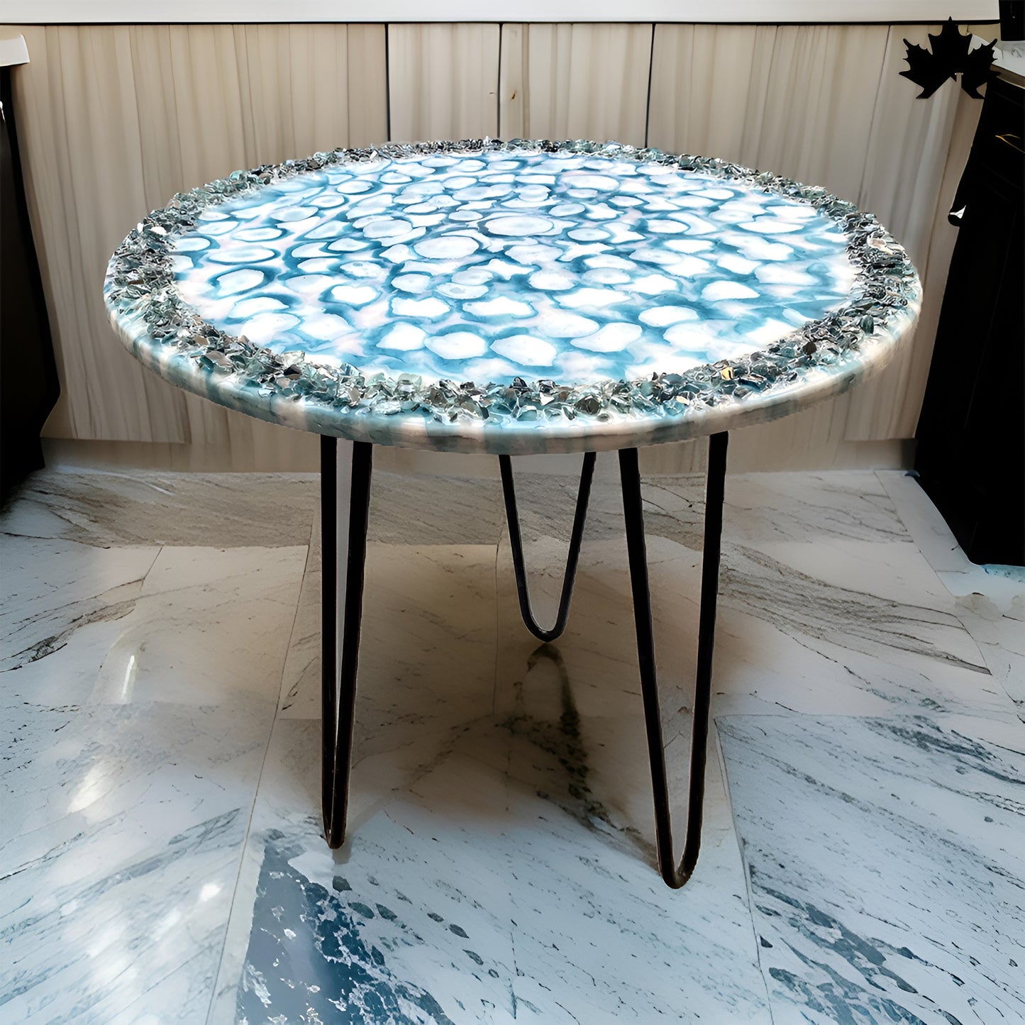 Crystal Waves – Modern Resin Art Coffee Table | Fankaarlok