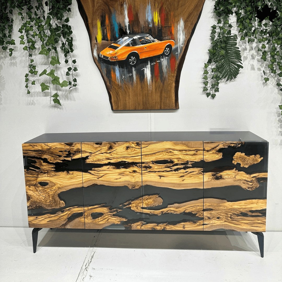 Cabinet for Home Decor – Premium Wood & Resin Storage Cabinet | Fankaarlok