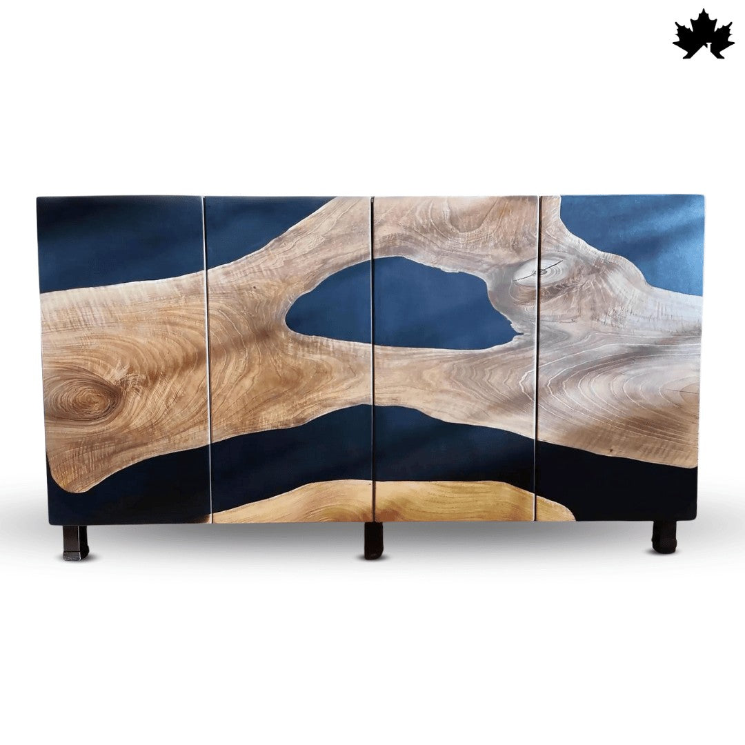 Multipurpose Storage Cabinet – Luxury Wood & Black Epoxy Cabinet | Fankaarlok