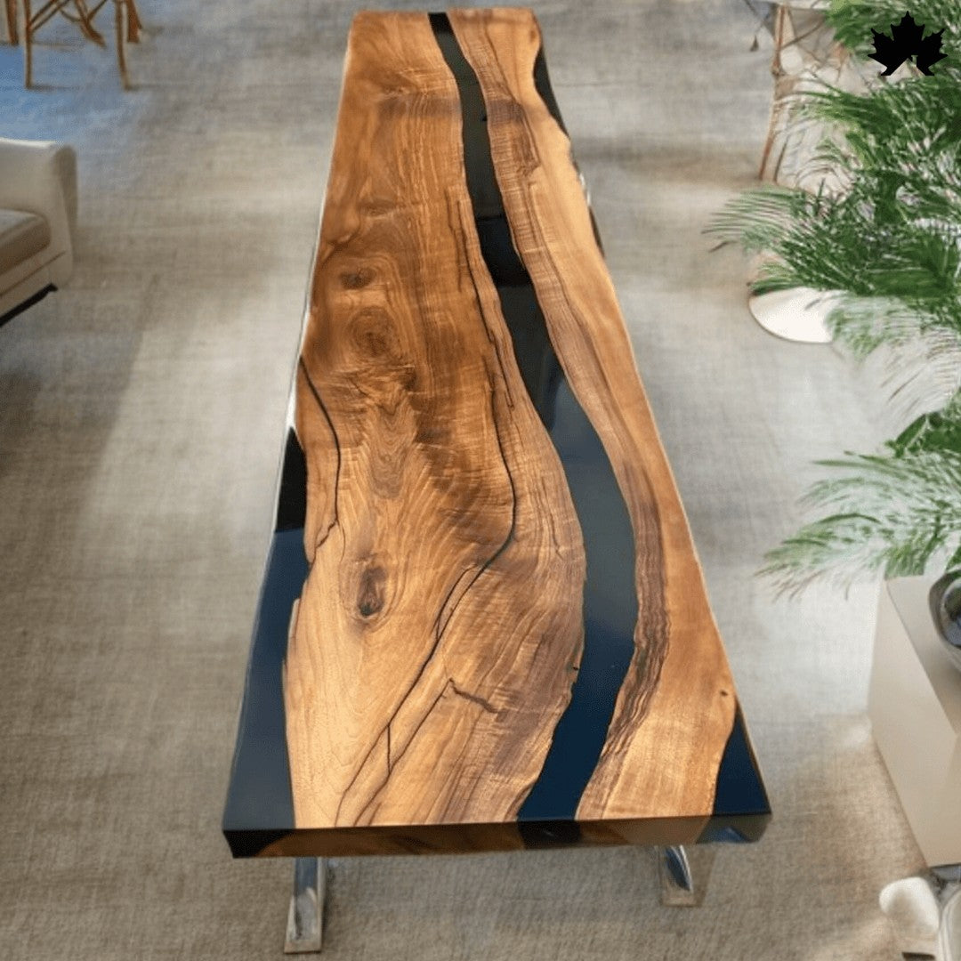 Sofa Back Console Table – Modern Resin & Solid Wood Hallway Unit | Fankaarlok