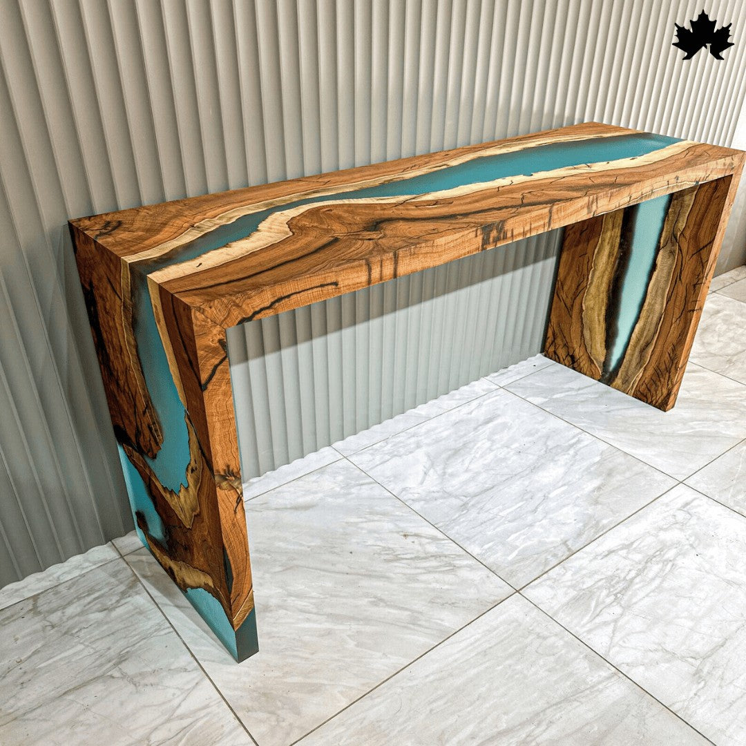 River Flow – Resin Wood Console Table | Fankaarlok