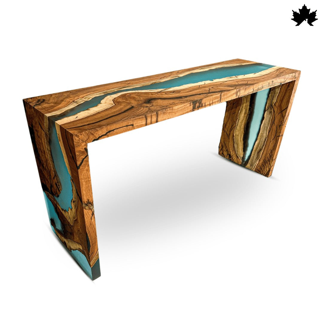 River Flow – Resin Wood Console Table | Fankaarlok