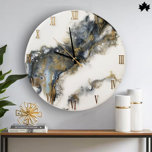 Mystic Marble Elegance - Classic Wall Clock | Fankaarlok