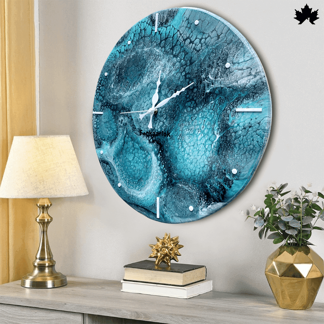 Oceanic Whisper - Unique Designer Wall Clock | Fankaarlok - Fankaarlok