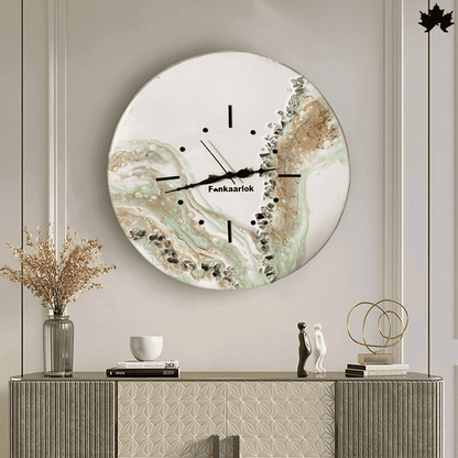 Serene Marble Drift - Modern Wall Clock | Fankaarlok - Fankaarlok