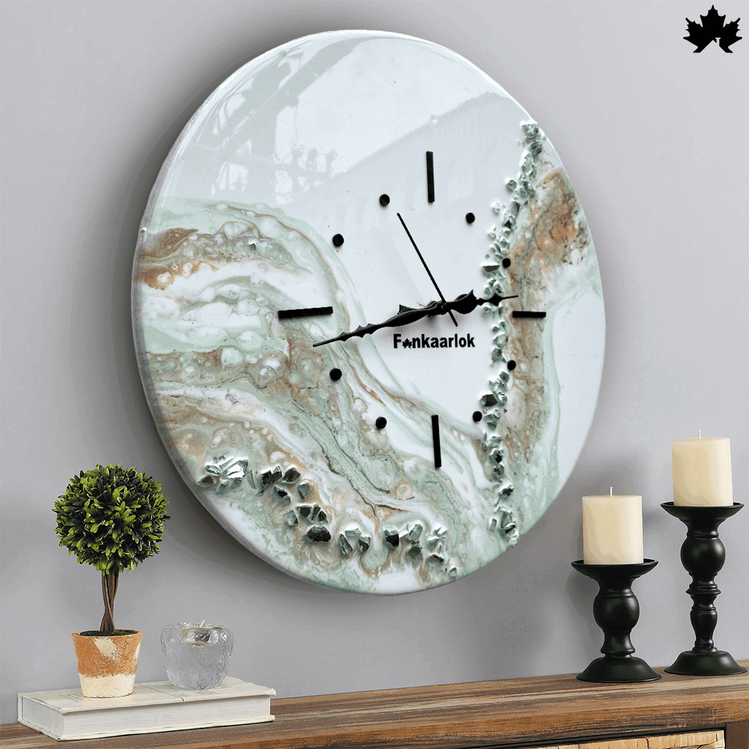 Serene Marble Drift - Modern Wall Clock | Fankaarlok - Fankaarlok