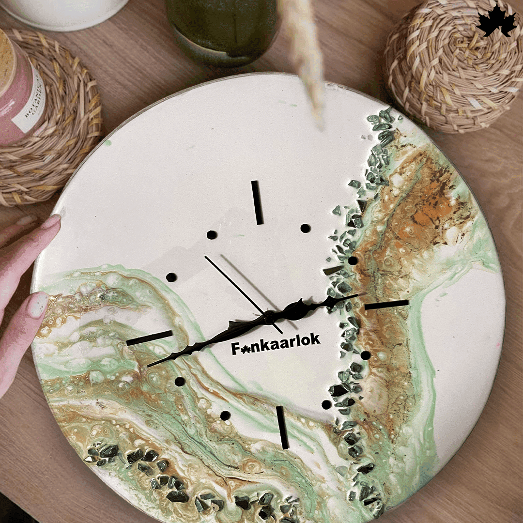 Serene Marble Drift - Modern Wall Clock | Fankaarlok - Fankaarlok