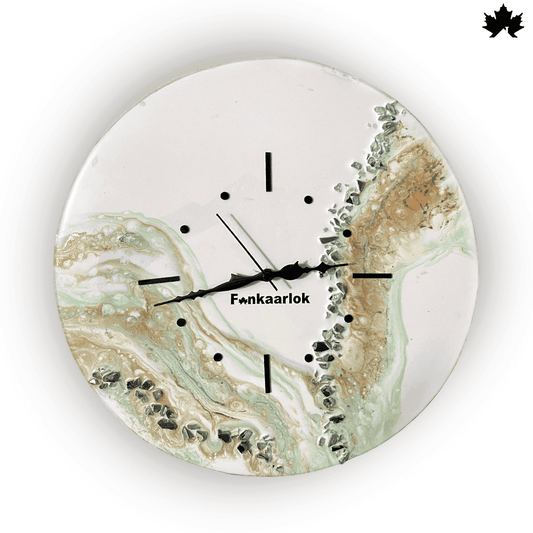 Serene Marble Drift - Modern Wall Clock | Fankaarlok