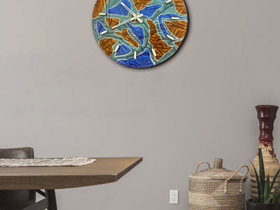 Abstract Resin Clock – Artistic Pattern Design | Decorative Wall Clock by Fankaarlok