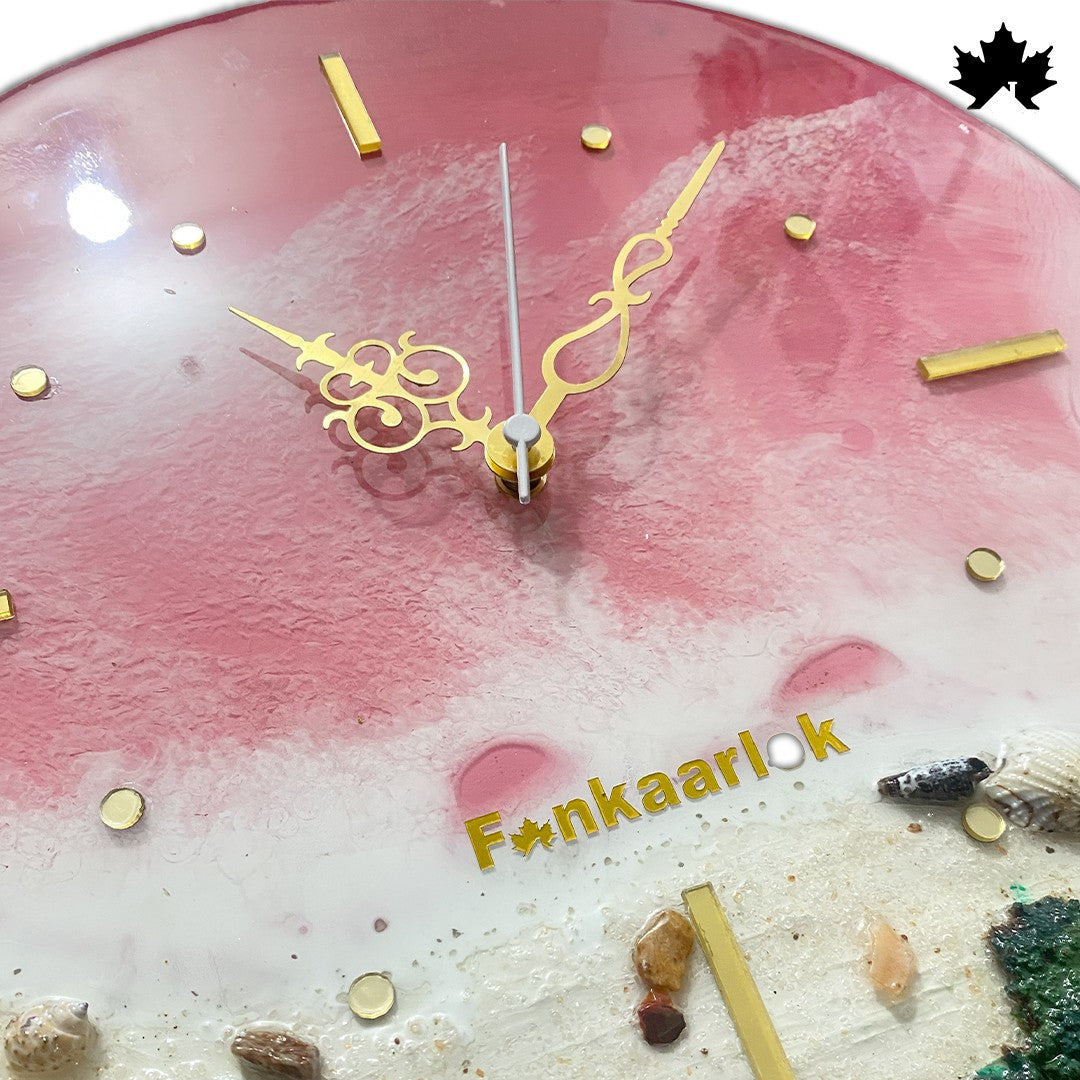 Premium Ocean Wave Resin Art Collection | Wall Clock for Office by Fankaarlok