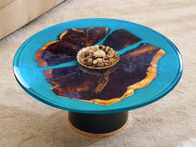 AquaRoot Epoxy Wood Table – Decorative Center Table | Fankaarlok