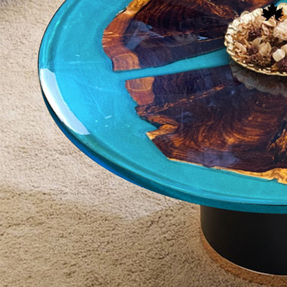 AquaRoot Epoxy Wood Table – Decorative Center Table | Fankaarlok
