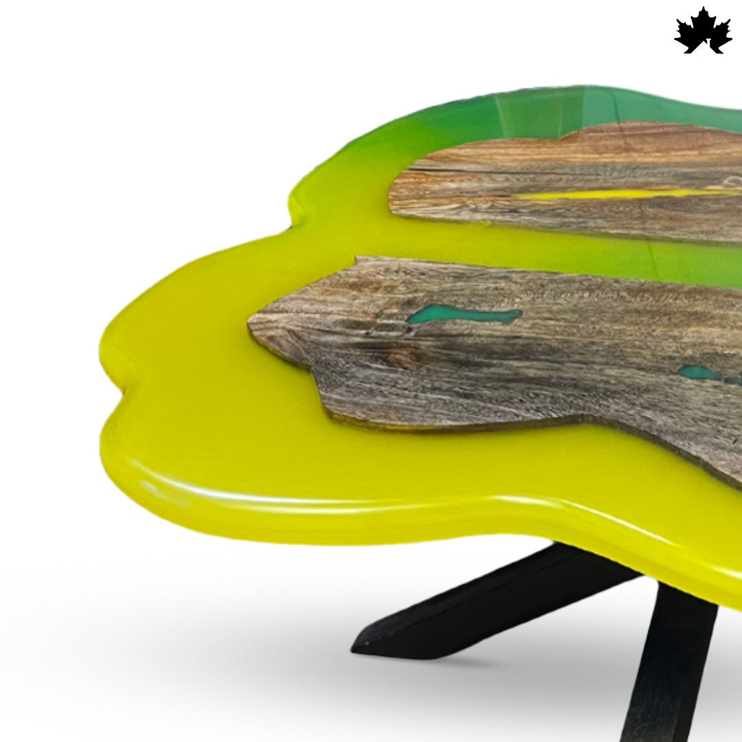 GreenFlow Epoxy Table – Unique Center Table in Chandigarh | Fankaarlok