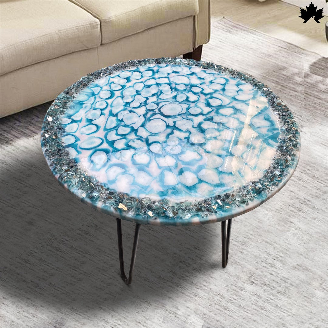 Crystal Waves – Modern Resin Art Coffee Table | Fankaarlok