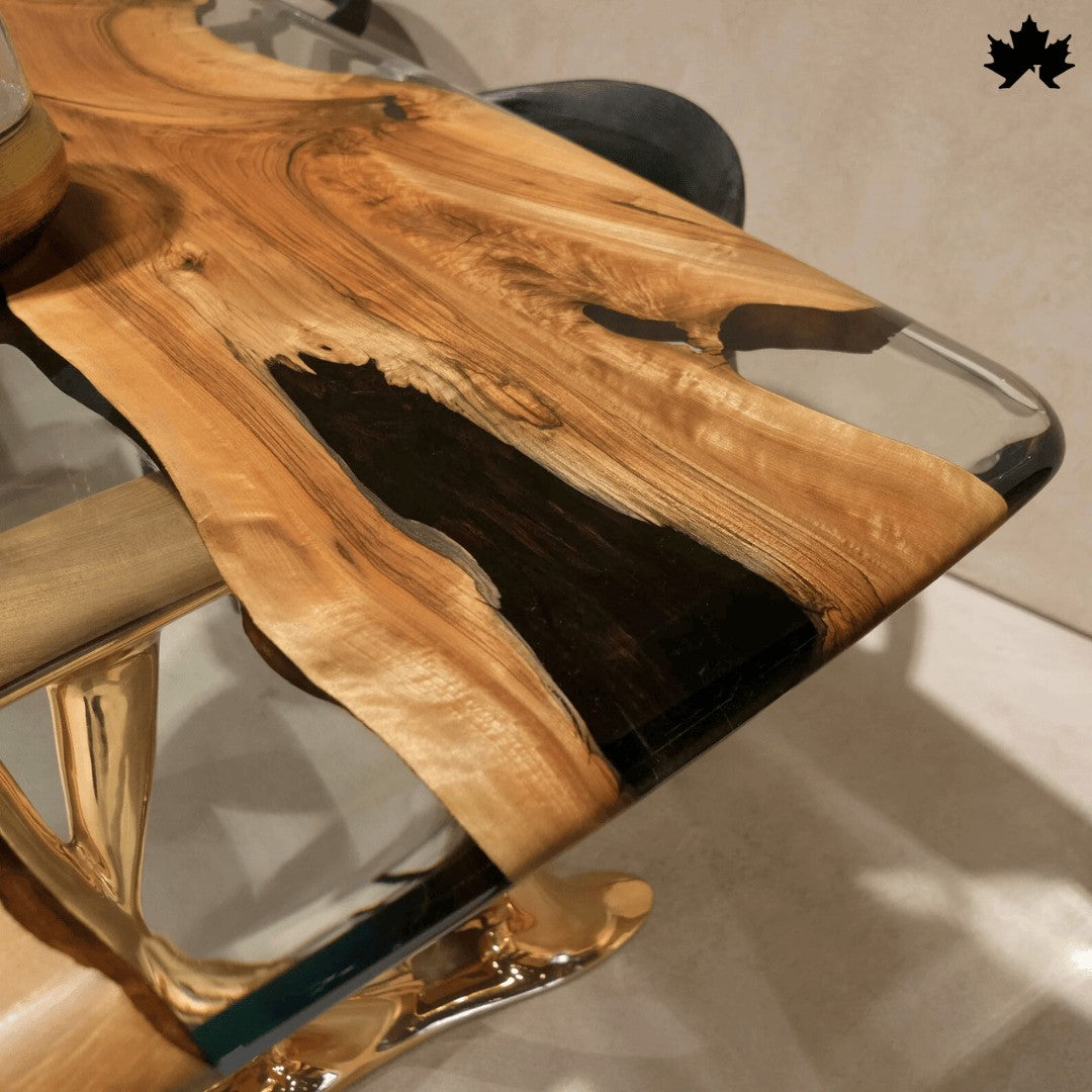 Wooden Table for Dining Room – Luxury Live-Edge Epoxy Dining Table | Fankaarlok