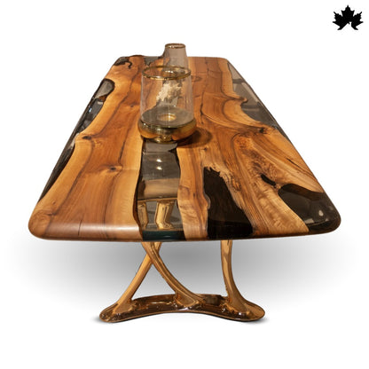 Wooden Table for Dining Room – Luxury Live-Edge Epoxy Dining Table | Fankaarlok