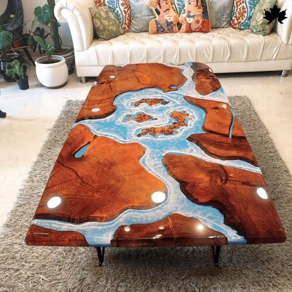 Dining Table 6 Seater – Premium Epoxy River Dining Table | Fankaarlok